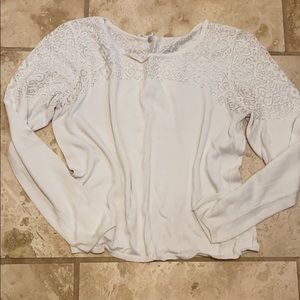 Anthro lace top sweater, size XL